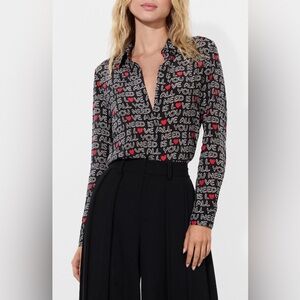 Black and Red Graphic Shirt